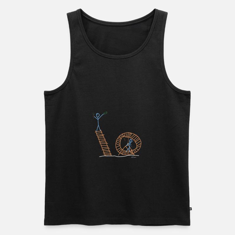 Boss & Mitarbeiter - Männer Premium Bio Tank Top - Schwarz