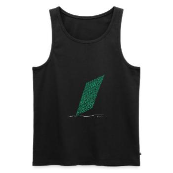 Line color - Männer Premium Bio Tank Top - Schwarz - Vorne - Michal (187cm)