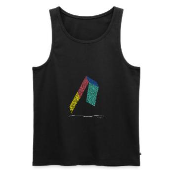 Modern design Graffiti, Muster, Logo, trend - Männer Premium Bio Tank Top - Schwarz - Vorne - AI Model Male 178 light (178cm)