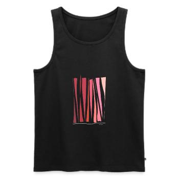 Abstract design For grilling you need a rust - Men's Premium Organic Tank Top - black - Front - AI Model Male 178 light (178cm)