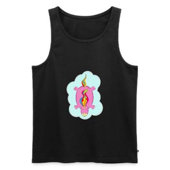 Einhorn - Männer Premium Bio Tank Top - Schwarz - Vorne - AI Model Male 178 light (178cm)