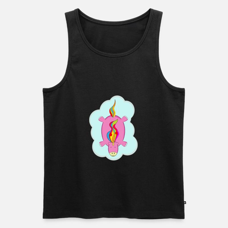 Einhorn - Männer Premium Bio Tank Top - Schwarz