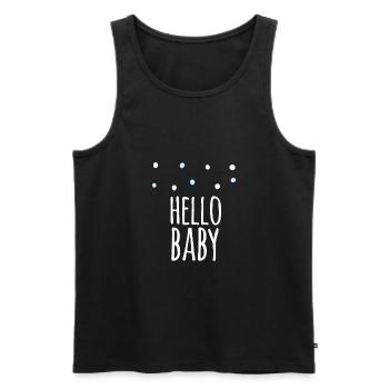 idée de cadeau naissance bébé enfant né naissance - Débardeur bio Premium Homme - noir - Devant - Michal (187cm)