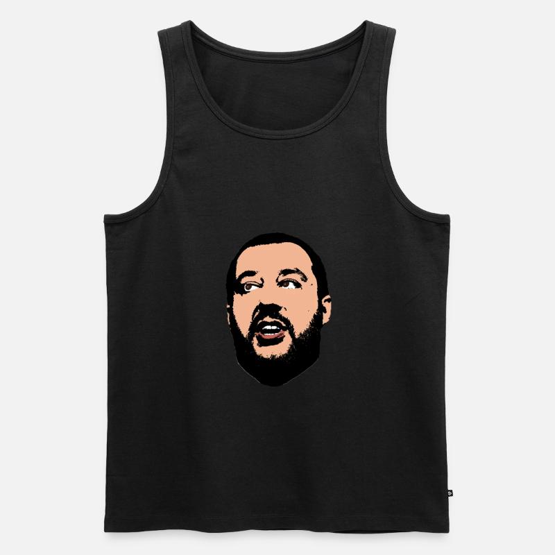 Matteo Salvini - Männer Premium Bio Tank Top - Schwarz