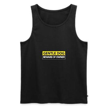 GENTIL CHIEN DRÔLE - Débardeur bio Premium Homme - noir - Devant - AI Model Male 178 light (178cm)