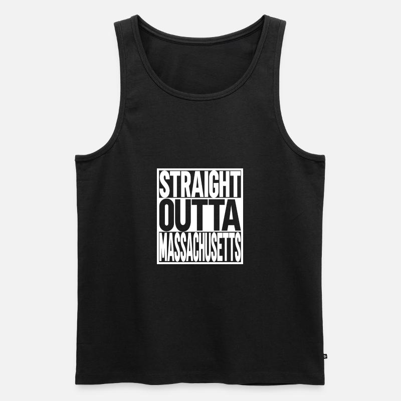 Massachusetts - Männer Premium Bio Tank Top - Schwarz