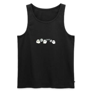 Halloween Kostüm Gespenster Boo - Männer Premium Bio Tank Top - Schwarz - Vorne - Michal (187cm)