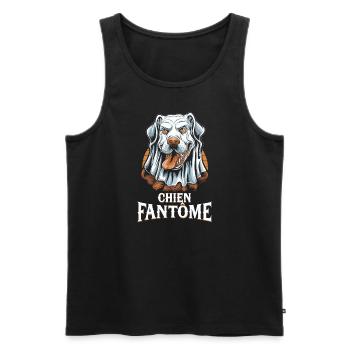 Chien fantôme - Débardeur bio Premium Homme - noir - Devant - Michal (187cm)