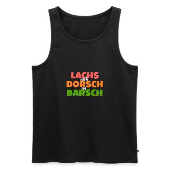 Lachs Dorsch Barsch Angler Angeln Fischen Fun - Männer Premium Bio Tank Top - Schwarz - Vorne - Michal (187cm)