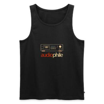 Audio Cassette Deck Vintage HiFi Audiophile - Männer Premium Bio Tank Top - Schwarz - Vorne - Michal (187cm)