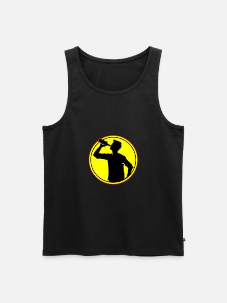 Drinker Beer Silhouette - Men's Premium Organic Tank Top -