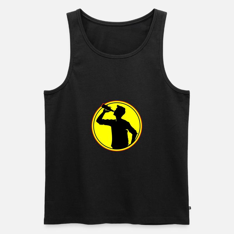Trinker Bier Silhouette - Männer Premium Bio Tank Top - undefined