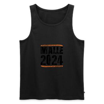 Devis Malle 2024 - Débardeur bio Premium Homme - noir - Devant - Michal (187cm)