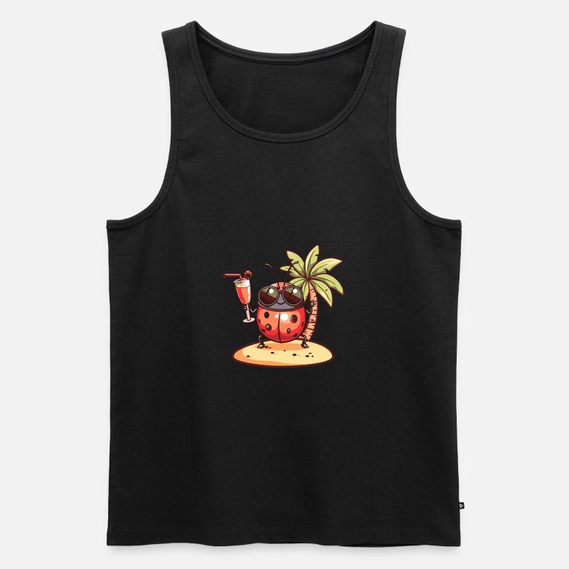 Marienkäfer Sommer Strand Comic - Männer Premium Bio Tank Top - undefined