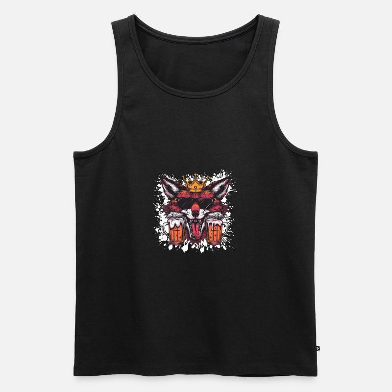 Fuchs Bier Lustig - Männer Premium Bio Tank Top - undefined