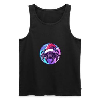 Tarantula Weihnachten Christmas - Men's Premium Organic Tank Top - black - Front - Michal (187cm)
