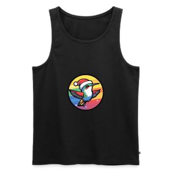 Hummingbird Bird Christmas Christmas - Men's Premium Organic Tank Top - black - Front - Michal (187cm)