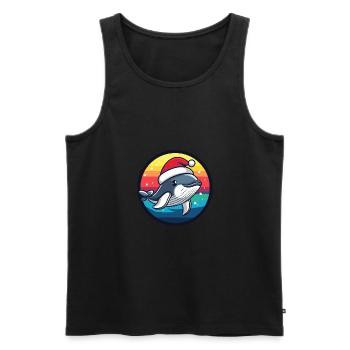 Wal Weihnachten Christmas - Männer Premium Bio Tank Top - Schwarz - Vorne - Michal (187cm)