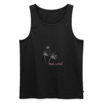 Spruch Design - Männer Premium Bio Tank Top - Schwarz - Vorne - AI Model Male 178 light (178cm)