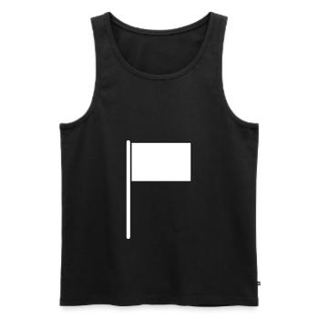 Flag White Sports - Men's Premium Organic Tank Top - black - Front - Michal (187cm)