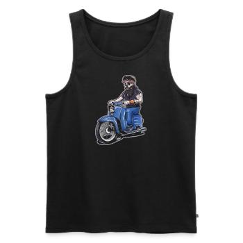 Deux fois forever - Débardeur bio Premium Homme - noir - Devant - Michal (187cm)