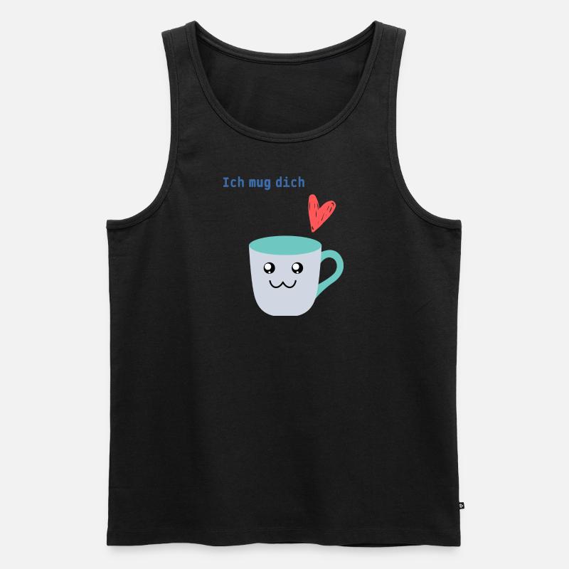 Ich mug dich - Männer Premium Bio Tank Top - Schwarz