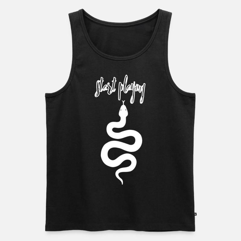 Start playing - Männer Premium Bio Tank Top - Schwarz