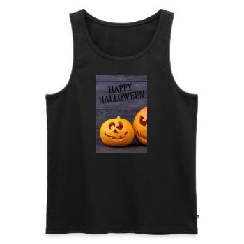 Happy Halloween - Männer Premium Bio Tank Top - Schwarz - Vorne - Michal (187cm)