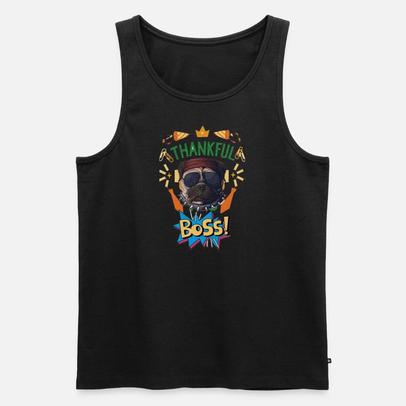 Ein cooler Mops Hund. - Männer Premium Bio Tank Top - Schwarz
