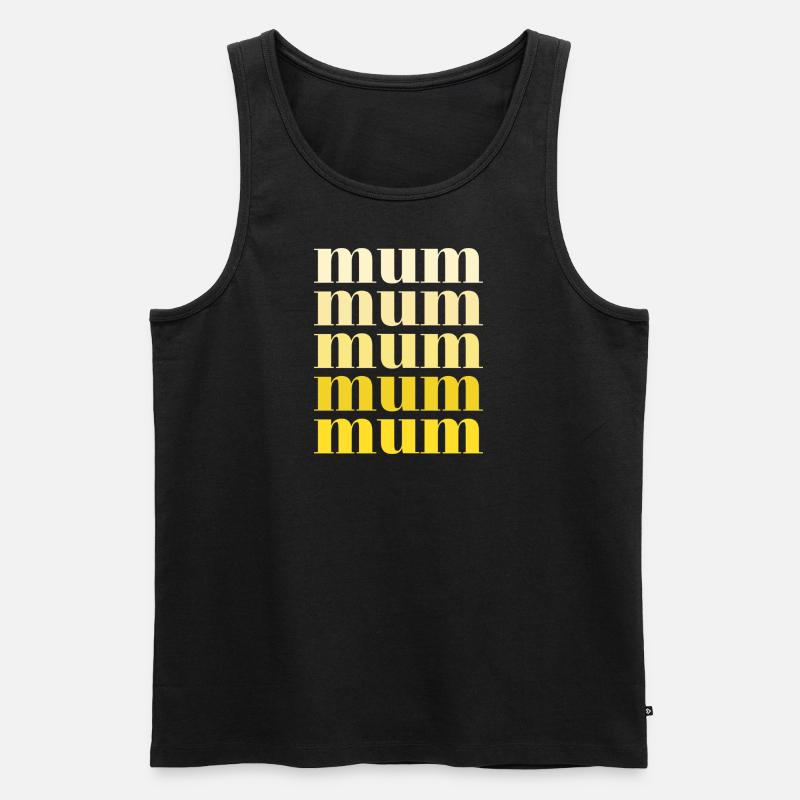 mum gelb - Männer Premium Bio Tank Top - Schwarz