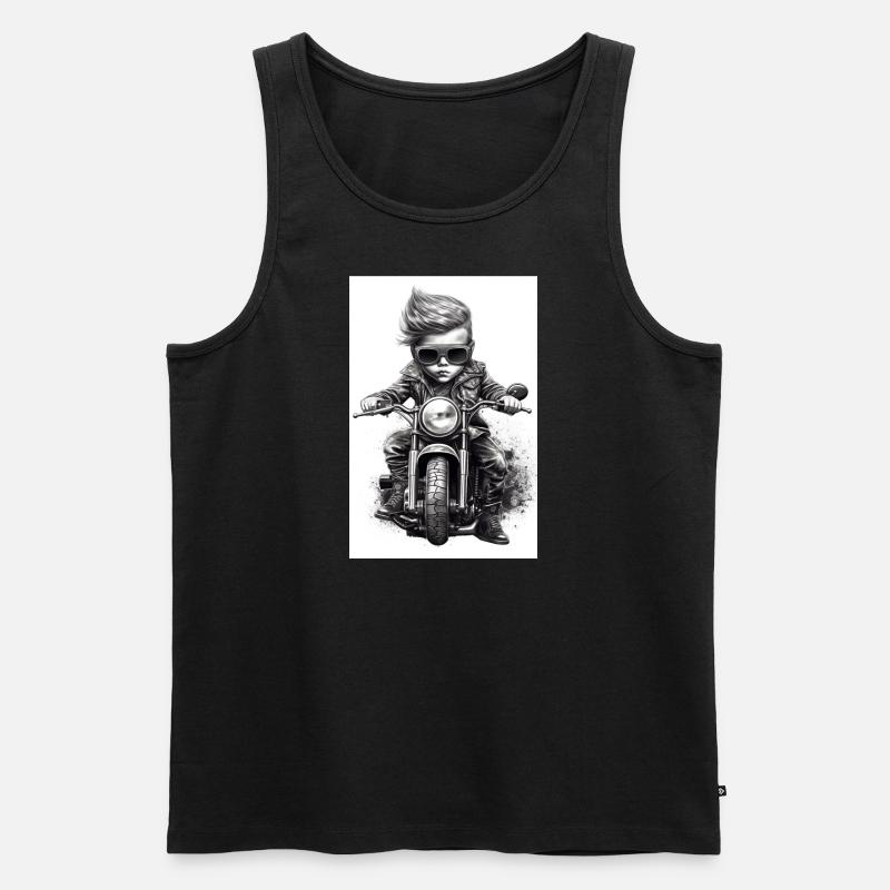 Junior Biker - Männer Premium Bio Tank Top - Schwarz