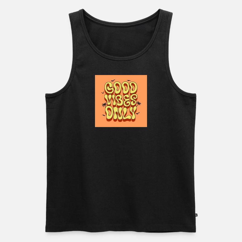 Feel Good – Retro Aesthetics - Männer Premium Bio Tank Top - Schwarz