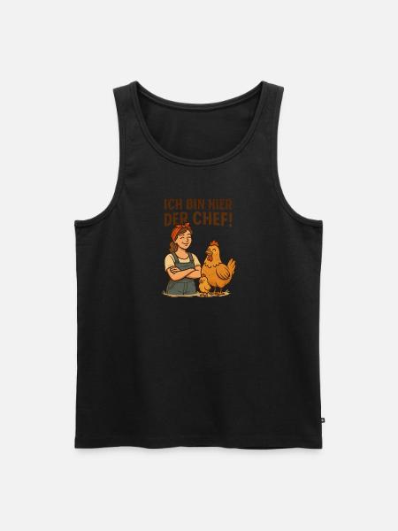 Ich bin hier der chef! - Männer Premium Bio Tank Top - Schwarz