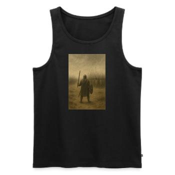 Allein kämpfender - Männer Premium Bio Tank Top - Schwarz - Vorne - Michal (187cm)