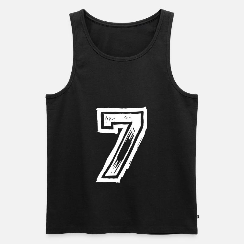7 Number jersey - Men's Premium Organic Tank Top - black