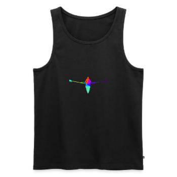 Kayak Rowing Canoe Rainbow Colors Sports - Men's Premium Organic Tank Top - black - Front - Michal (187cm)