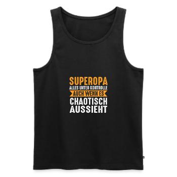 Großvater Uropa Urgroßvater Opa - Männer Premium Bio Tank Top - Schwarz - Vorne - Michal (187cm)