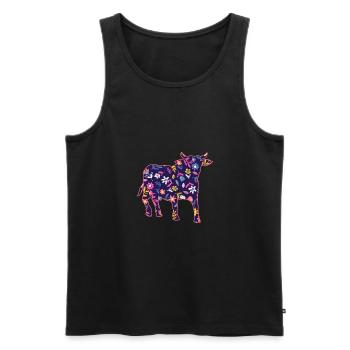 Büffel Rind Ochsen - Männer Premium Bio Tank Top - Schwarz - Vorne - AI Model Male 178 light (178cm)