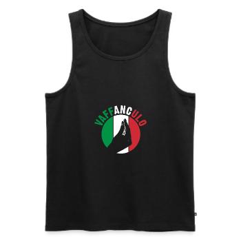 Italy Italian Vaffanculo - Men's Premium Organic Tank Top - black - Front - AI Model Male 178 light (178cm)