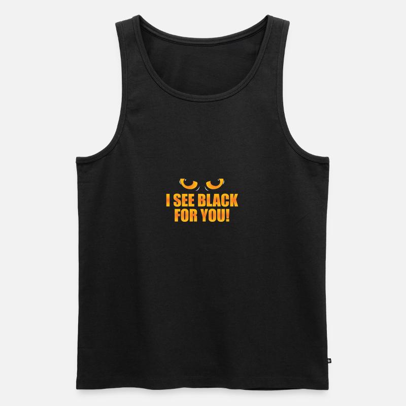Lustiger Denglisch Spruch Denglisch Sprüche - Männer Premium Bio Tank Top - Schwarz