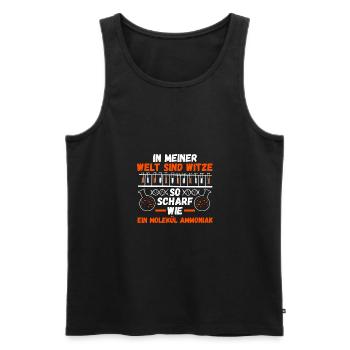 Chemist Science Physics Chemistry - Men's Premium Organic Tank Top - black - Front - Michal (187cm)