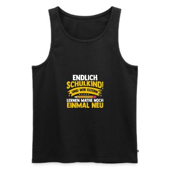 Eltern Schulkind Grundschule Erste Klasse Einschul - Männer Premium Bio Tank Top - Schwarz - Vorne - Michal (187cm)