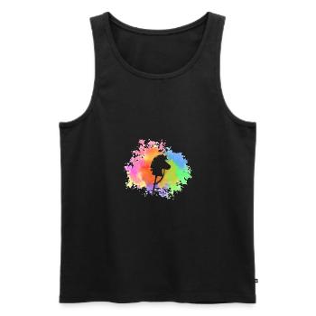 Steckenpferd Hobby Horsing - Männer Premium Bio Tank Top - Schwarz - Vorne - AI Model Male 178 light (178cm)