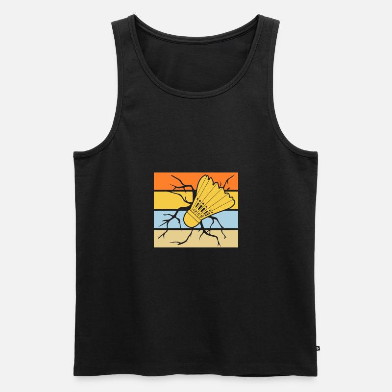 Federball Badminton - Männer Premium Bio Tank Top - Schwarz