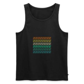 Angler Fishing - Men's Premium Organic Tank Top - black - Front - Michal (187cm)