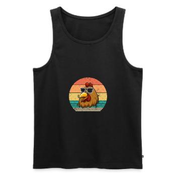 Chickens Hen - Men's Premium Organic Tank Top - black - Front - AI Model Male 178 light (178cm)