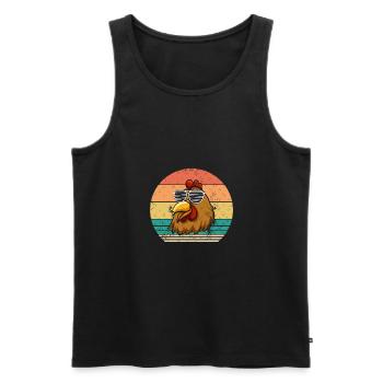 Chickens Hen - Men's Premium Organic Tank Top - black - Front - AI Model Male 178 light (178cm)