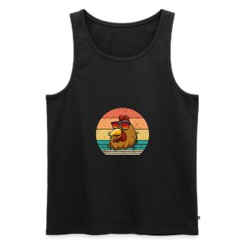 Chickens Hen - Men's Premium Organic Tank Top - black - Front - AI Model Male 178 light (178cm)