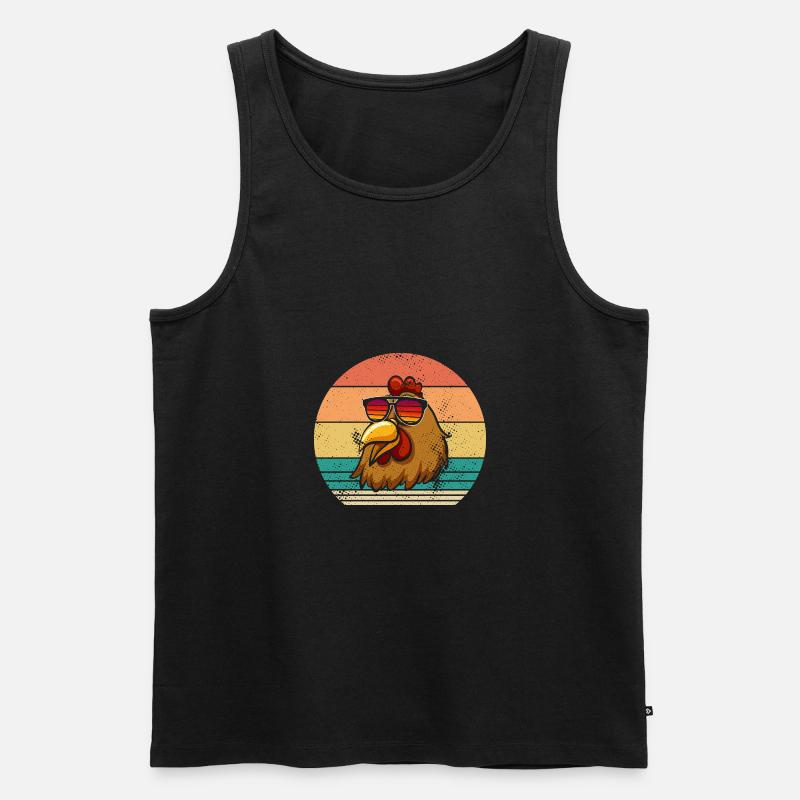 Hühner Henne - Männer Premium Bio Tank Top - Schwarz