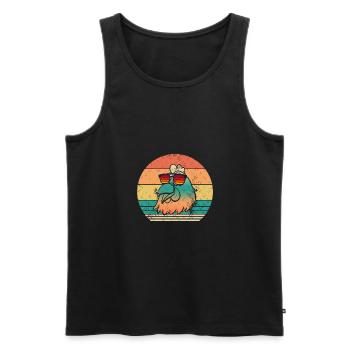 Chickens Hen - Men's Premium Organic Tank Top - black - Front - AI Model Male 178 light (178cm)